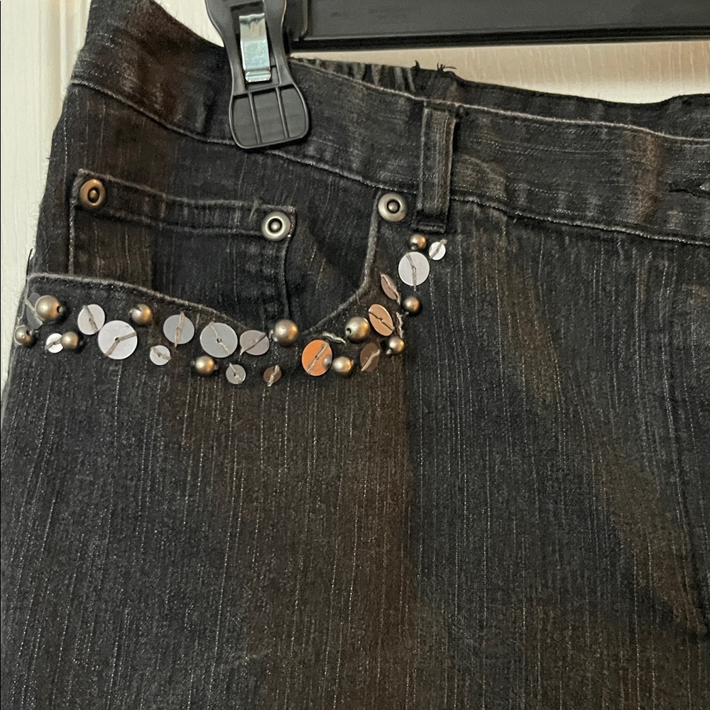 Ruby Rd. Dark Jeans with Decorative Pockets - Picture 2 of 4